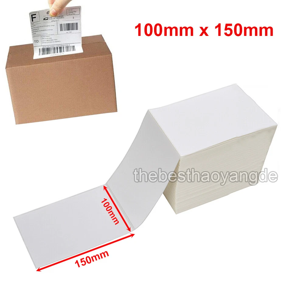 500-10000 Thermo Leporello Etiketten 100x150 mm Thermodirekt Versand Für Zebra