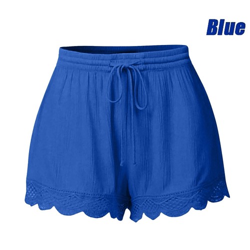 Womens Lace Plus Size Shorts Casual Rope Design Lightweight Fabric Comfort Fit - Picture 7 of 28