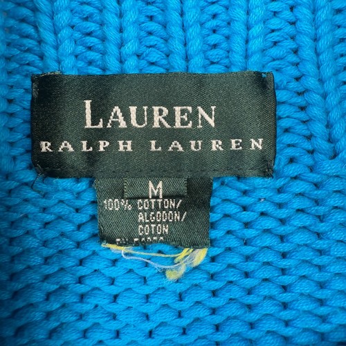 Suéter De Colección Lauren Ralph Lauren Para Mujer Mediano Pesado Grueso Tejido Algodón Cuello Barco - Imagen 6 de 16