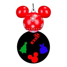 Gemmy Disney Mickey Mouse Whirl-A-Motion Christmas Projection Ornament 9.6"