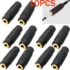 10PC 3.5mm Aux Coupler Female F/F Stereo Audio Extension 1/8" Cable Adapter