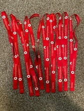 Lot of 10, Outsystems Logo Red Keychain Neck Strap Lanyard NEW