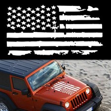 35 American Usa Distressed Flag Vinyl Sticker Decal For Car Truck Suv Hood Door
