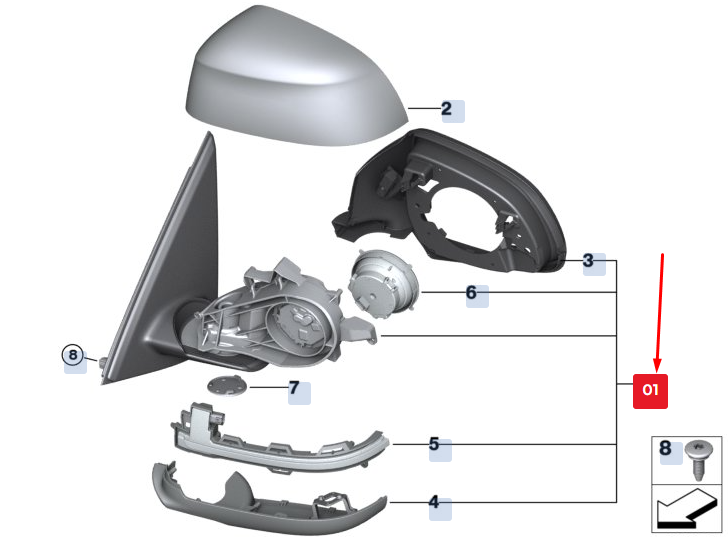 Cache Rétroviseur Latéral ABS Pour BMW X3 E83 (2003-2010) - Protection Contre Rayures, Intempéries - Paire Complète Gauche/droite