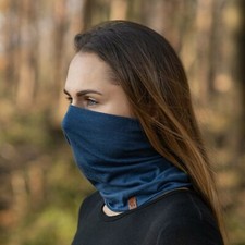 Women's Merino Wool Neck Warmer Gaiter Outdoor Cycling Face Cover Tube Denim