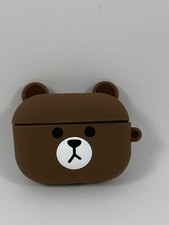 Cute 3d Brown Bear Cartoon Silicone Case Cover For AirPod Pro