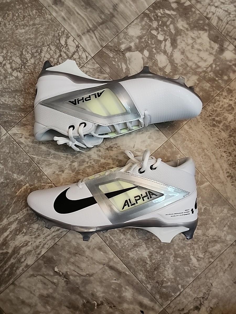 New Nike Alpha Menace 4 Pro Football Cleats Men's Size 11 White