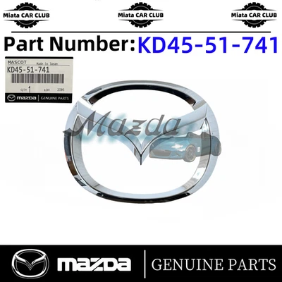 2013-2015 Mazda CX-5 CX-9 Front Radiator Grille Chrome Emblem OEM KD45-51-741 - Image 1 of 4