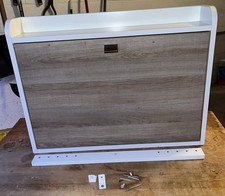 Sauder NYC Anda Norr Modern White & Oak Finish Space Saving Wall Desk Chic Study