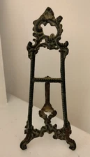 Vintage Rustic Ornate Tabletop Display Easel Holder 9.25" Tall (no front piece)