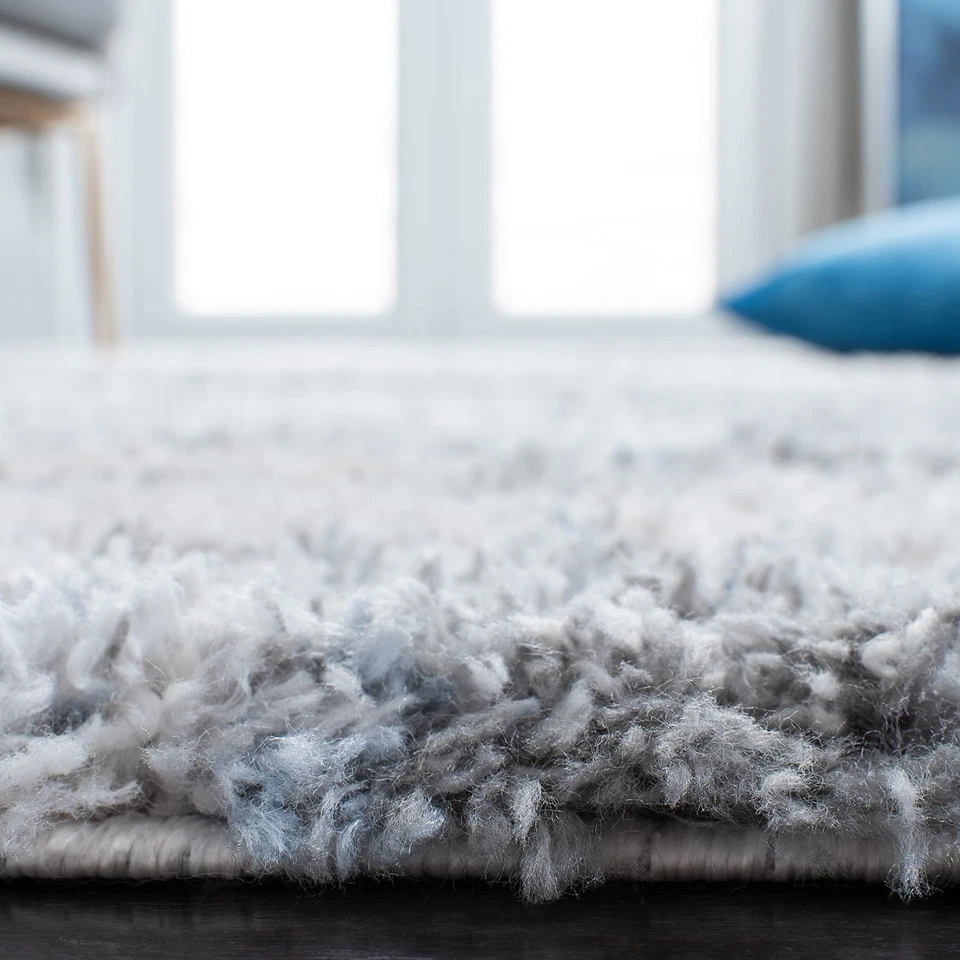 Alfombra Berber Shag Collection - 9' x 12', Marfil y Gris, Moderno Abstracto Des... Foto 4 de 4