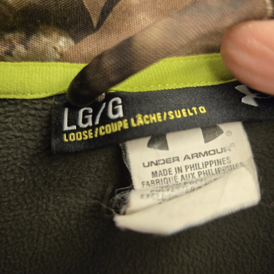 Chaqueta de caza Under Armour polar roble musgo camuflaje control de aromas para hombre talla grande” Foto 3 de 4
