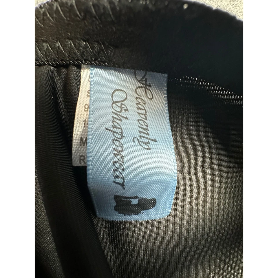 Heavenly Women's Shapewear Black Lace Trim Bodysuit Style 4596 Size 1X - Image 4 of 4