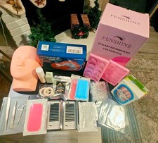 Kit for Eyelash Lash Mannequin LED lighted head magnifier NEW IN BOX
