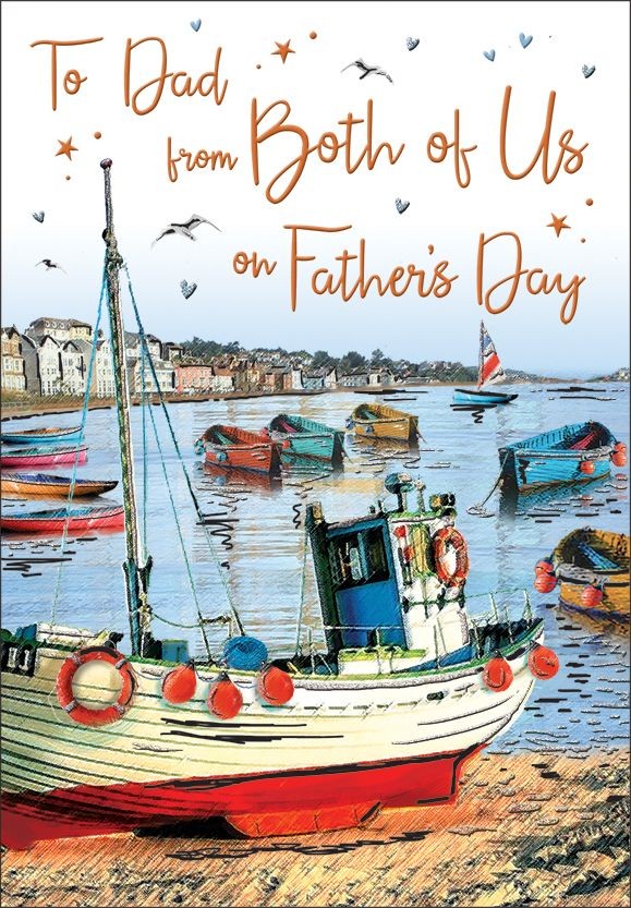 Father's Day Card - Dad From Both of Us - Boat - Regal - Quality NEW