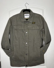 Caterpillar Cat Mens Dusty Olive Twill Shirt Jacket Uniform Work Sz Medium NWT