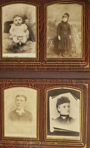 Antique Cabinet Card Photo Album Altoona PA Post-Mortem & Child Soldier Costume - Picture 8 of 22