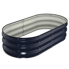 Winpull 4x2x1ft Galvanized Raised Garden Bed Kit Planter Box Outdoor Safe