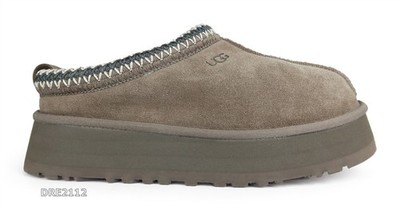 UGG Tazz Hickory Suede Fur Slippers Womens Size 6 -NIB-