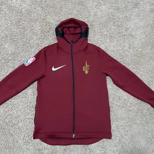 Cleveland Cavaliers Jacket Mens Large Red Nike Hoodie Therma Flex Full Zip NBA