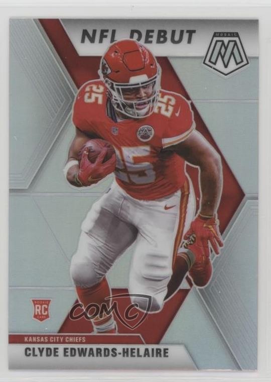 2020 Panini Mosaic NFL Debut Silver Prizm Clyde Edwards-Helaire #266 1j4c