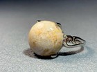 Natural Silicified Coral Fossil Flower Agate Ring/ Adjustable — photo 4