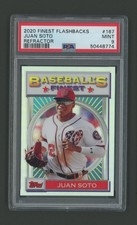 2020 Finest Flashbacks REFRACTOR Juan Soto 167 PSA 9 MINT
