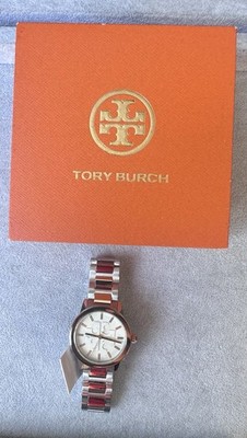 Tory Burch Women's Gigi Two Tone Stainless Steel Bracelet Watch 36mm TBW2025 New
