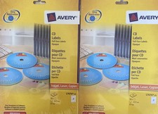 Image of Avery CD Labels Full face 2 Labels Per A4 Sheet White 200 labels L7676 2 packs