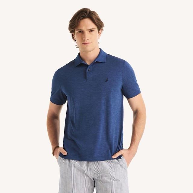 Nautica Men’s Short Sleeve Navtech Classic Fit Performance Polo Blue Size XL NWT