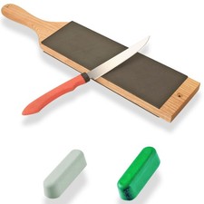 Leather Strop with Polishing Compound, Stropping Kit for Sharpening  Honi