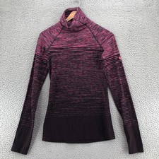 Nike Top Womens Medium Nike Pro Hyperwarm Purple Sweatshirt Turtleneck Raglan*
