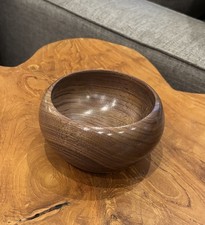 Hand Turned Walnut Bowl 5"D x 2.5"H