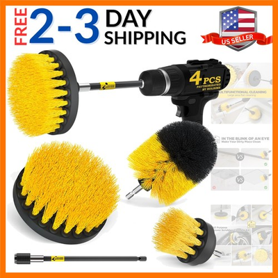 #ad 4 Pack Drill Brush Attachments Set Power Scrubber with Extend Long Attachmen... $17.99