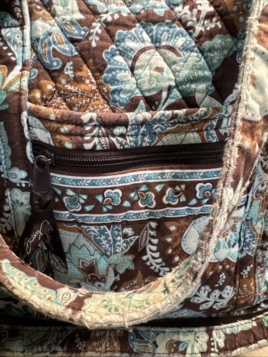 Vtg Vera Bradley Retired “Java Blue” Quilted - Small Original Tote View 2