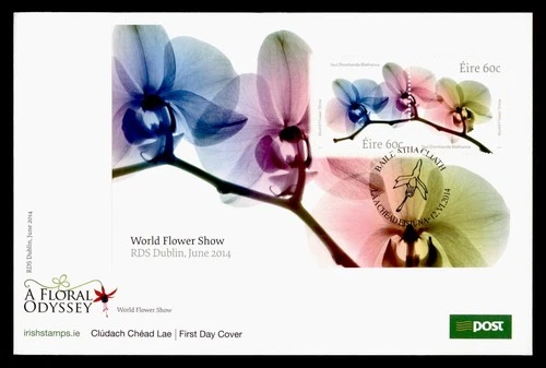 DR WHO 2014 IRELAND FDC WORLD FLOWER SHOW S/S M77288