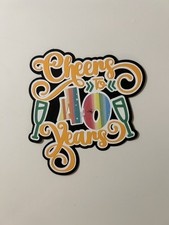 Cheers to 40 Years Birthday Scrapbook Title Handmade Paper Pieced Die Cut 40