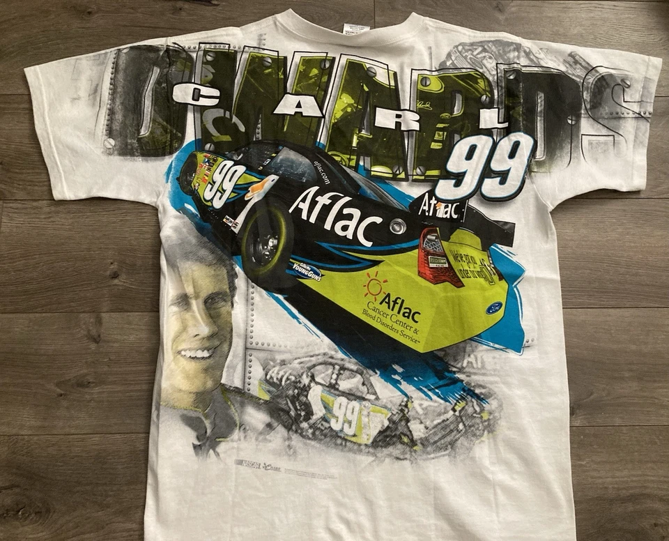 Camiseta NASCAR Carl Edwards Estampado Completo Grande AOP Chase Authentics Y2K De Colección Foto 2 de 4