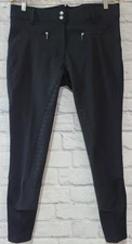 Horze High Waist Silicone Full Seat Breeches Women's Size 30 Black Equestrian
