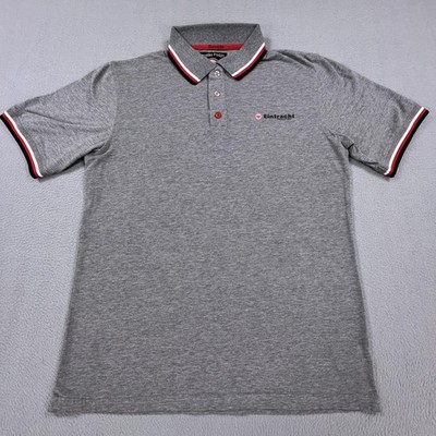 Eintracht Frankfurt Shirt Polo Mens Medium Gray Soccer Football Bundesliga
