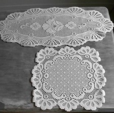 Set Of Two White Tablecloths