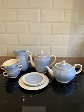 Villeroy & Boch Tea Set Mettlach blue & white 10 spare pieces 1930's Wurzburg