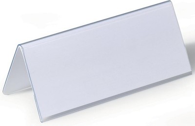 DURABLE Tisch Namensschild Dach Form aus Hartfolie 25 Schilder 150 x 61 mm