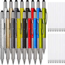 16 Pcs Multitool Pens 6 in 1 Multi-Tool Pen Set with Refills Multi-Color 