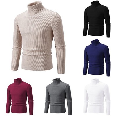 Herren Freizeit Rollkragen Pullover leichtes Sweatshirt vielseitig Winterbekleidung
