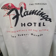 CLASSIC VINTAGE LAS VEGAS T-SHIRT THE FABULOUS FLAMINGO HOTEL