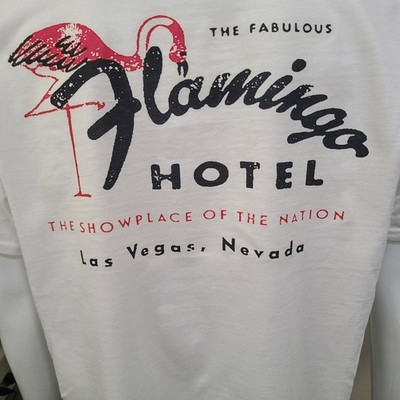 CLASSIC VINTAGE LAS VEGAS T-SHIRT THE FABULOUS FLAMINGO HOTEL