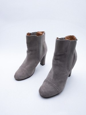 Scholl Damen Stiefel Boots Stiefelette Pumps Leder Grau Gr. 37 EU Art. 41117-80