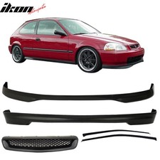 Fits 96-98 Honda Civic Hatchback Front Rear Bumper Lip Grille Window Visor