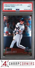 2000 STADIUM CLUB CHROME #16 CHIPPER JONES HOF POP 3 PSA 9